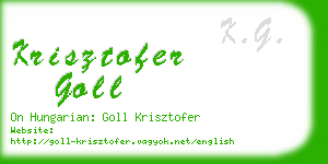 krisztofer goll business card